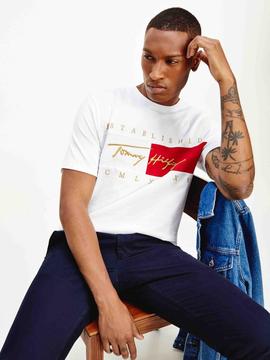 SIGNATURE FLAG RELAXED FIT WHITE