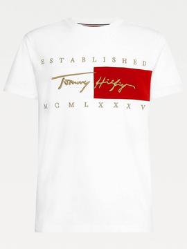 SIGNATURE FLAG RELAXED FIT WHITE