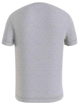 GLOBAL STRIPE CHEST TEE MEDIUM GREY HEATHER