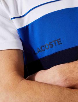 CAMISETA LACOSTE SPORT COLOR BLOCK TRANSPIRABLE