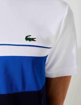 CAMISETA LACOSTE SPORT COLOR BLOCK TRANSPIRABLE