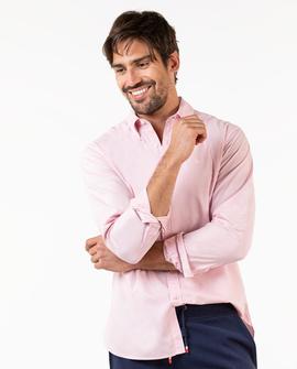 CAMISA GARMENT DYED ROSA