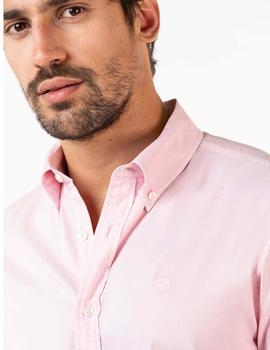 CAMISA GARMENT DYED ROSA