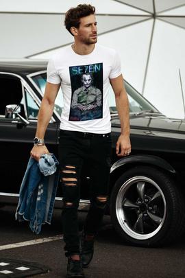 CAMISETA DE HOMBRE SEVEN PEREZA BLANCA