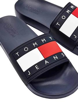 TOMMY JEANS FLAG POOL SLIDE TWILIGHT NAVY