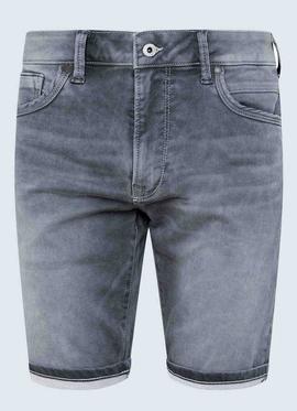 BERMUDA VAQUERERA STANLEY SHORT TAPER FIT GREY GYMDIGO DENIM