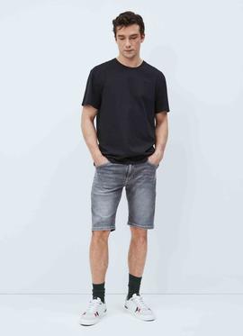 BERMUDA VAQUERERA STANLEY SHORT TAPER FIT GREY GYMDIGO DENIM