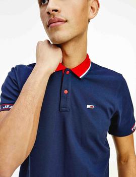 TJM DETAIL RIB JAQUARD POLO TWILIGHT NAVY