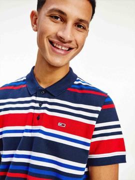 TJM SEASONAL STRIPE POLO TWILIGHT NAVY / MULTI