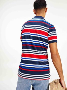 TJM SEASONAL STRIPE POLO TWILIGHT NAVY / MULTI