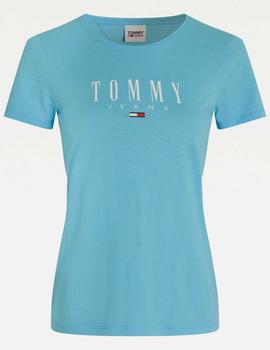 TJW ESSENTIAL LOGO TEE SKINNY FIT SEASHORE BLUE