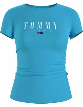 TJW ESSENTIAL LOGO TEE SKINNY FIT SEASHORE BLUE