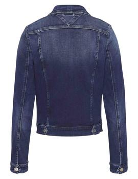 CAZADORA VAQUERA VIVIANNE SLIM FIT EN DENIM AZUL MEDIO