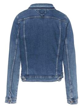 CAZADORA VAQUERA VIVIANNE SLIM FIT EN DENIM AZUL MEDIO