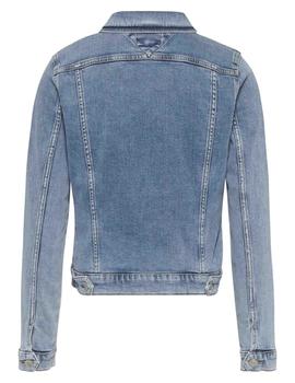 CAZADORA VAQUERA VIVIANNE SLIM FIT EN DENIM AZUL CLARO