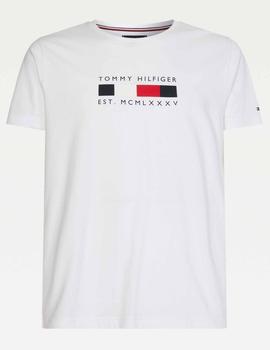 LOGO BOX STRIPE TEE WHITE