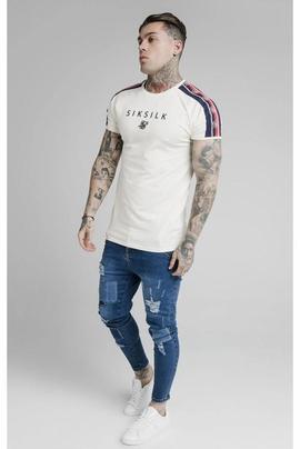 RAGLAN RETRO TAPE GYM TEE OFF WHITE