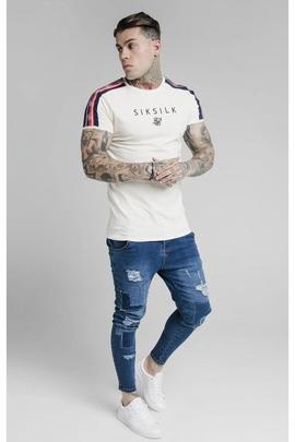 RAGLAN RETRO TAPE GYM TEE OFF WHITE