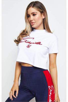 RETRO SPORTS CROP TEE WHITE