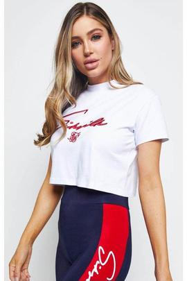 RETRO SPORTS CROP TEE WHITE