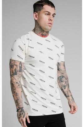 REPEAT PRINT BOX TEE OFF WHITE