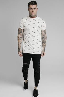 REPEAT PRINT BOX TEE OFF WHITE