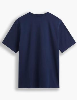 SHORT SLEEVE RELAXED FIT TEE BATWING CLOUDS NAVY