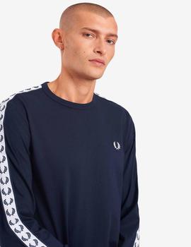 TAPED LONG SLEEVE T-SHIRT CARBON BLUE