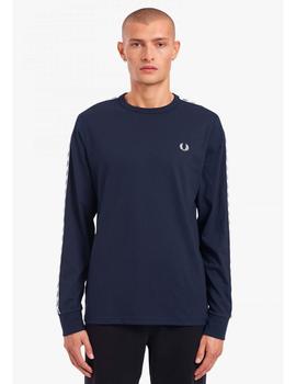 TAPED LONG SLEEVE T-SHIRT CARBON BLUE