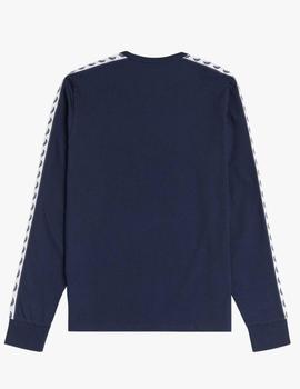 TAPED LONG SLEEVE T-SHIRT CARBON BLUE