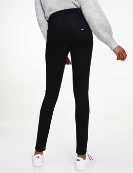 SYLVIA HIGH RISE SUPER SKINNY STBKS STATEN BLACK STR