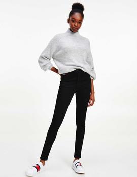 SYLVIA HIGH RISE SUPER SKINNY STBKS STATEN BLACK STR