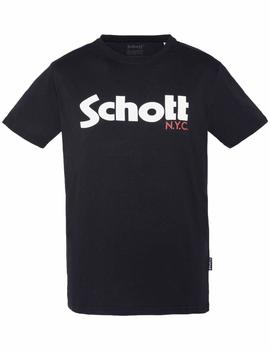 CAMISETA MANGA CORTA SCHOTT TS LOGO BLACK