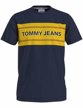 TJM STRIPE COLORBLOCK TEE REGULAR FIT TWILIGHT NAVY