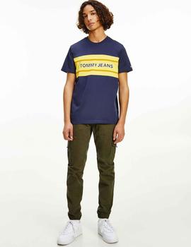 TJM STRIPE COLORBLOCK TEE REGULAR FIT TWILIGHT NAVY