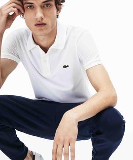 POLO LACOSTE SLIM FIT 001 BLANCO