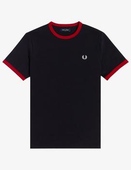 RINGER T-SHIRT NAVY / BLOOD