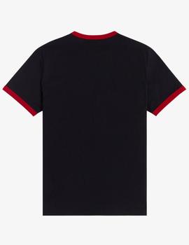 RINGER T-SHIRT NAVY / BLOOD