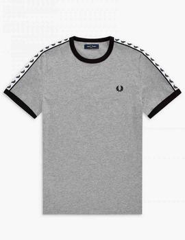 CAMISETA TAPED RINGER GRIS