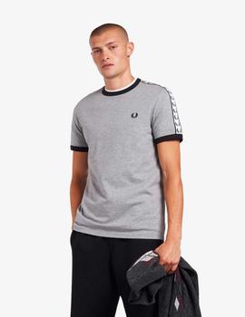 CAMISETA TAPED RINGER GRIS