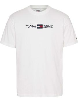 TJM LINEAR WRITTEN LOGO TEE WHITE