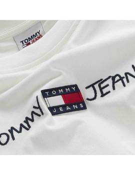 TJM LINEAR WRITTEN LOGO TEE WHITE