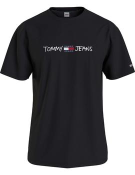 TJM LINEAR WRITTEN LOGO TEE BLACK