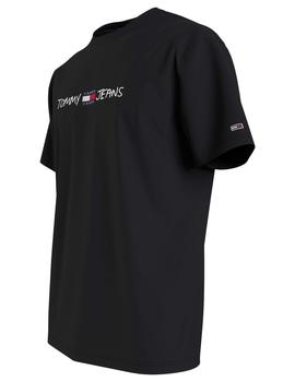 TJM LINEAR WRITTEN LOGO TEE BLACK