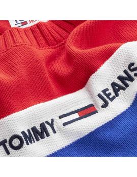 TJM LINEAR LOGO SWEATER DEEP CRIMSON / MULTI