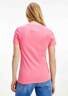 TJW SKINNY SCRIPT TEE BOTANICAL PINK