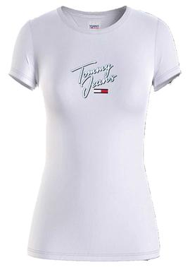 TJW SKINNY SCRIPT TEE WHITE