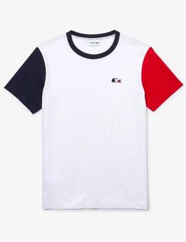 CAMISETA LACOSTE SPORT TRICOLOR