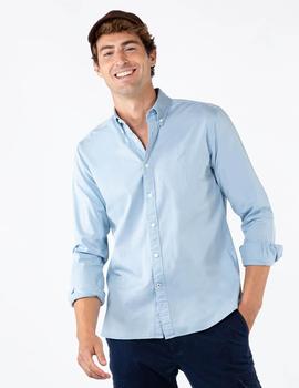 CAMISA GABARDINA CELESTE