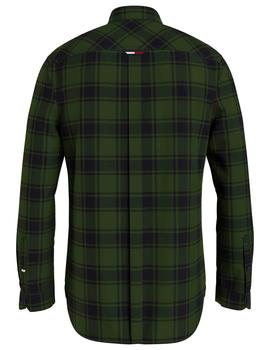 TJM FLANNEL PLAID SHIRT DARK OLIVE CHECK